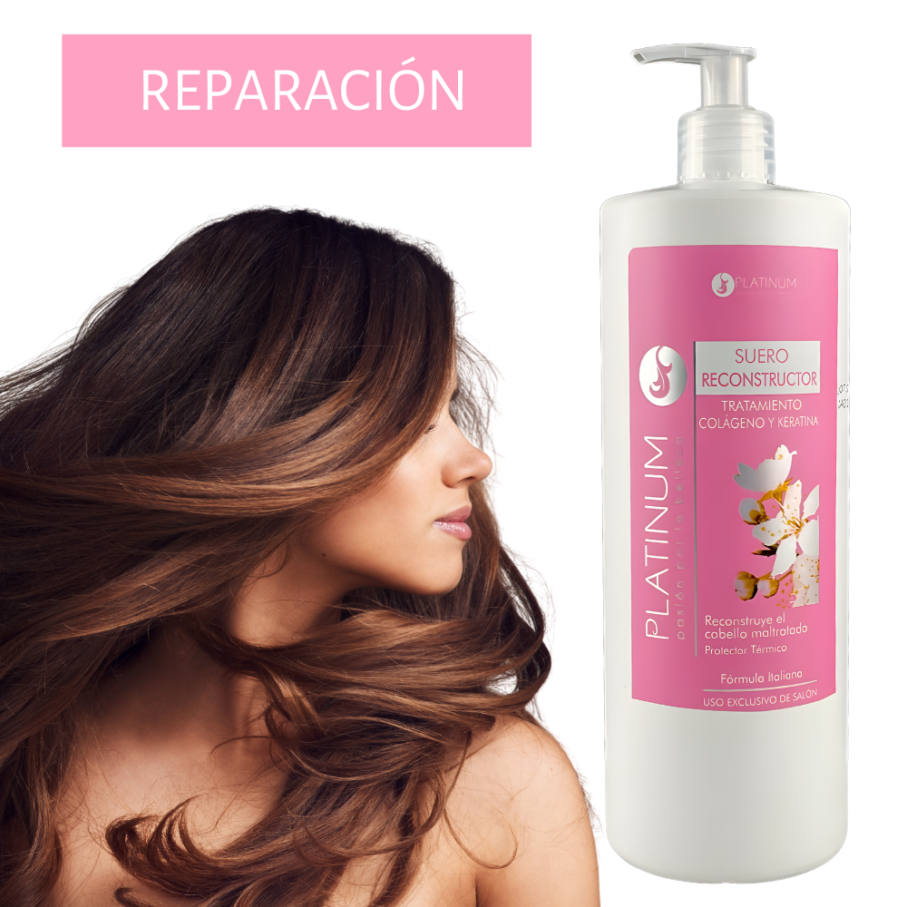 Tratamiento Platinum Suero Reconstructor Colágeno Keratina 1L