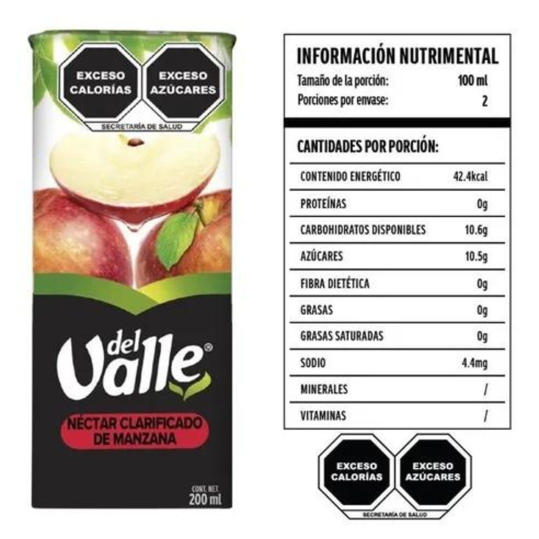 Jugo Del Valle Sabor Nectar De Manzana 200 ml