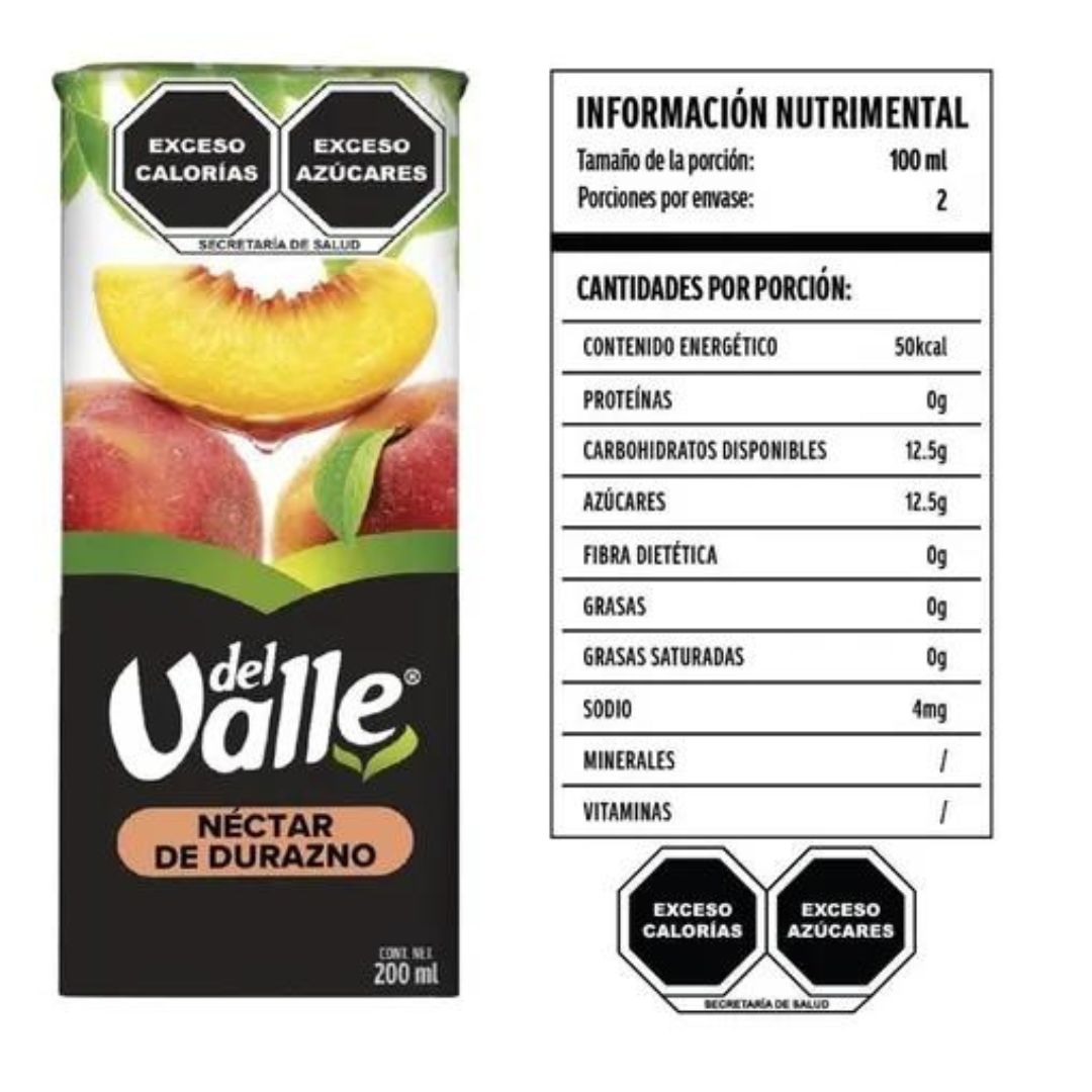 Jugo Del Valle Sabor Nectar De Durazno 200 ml