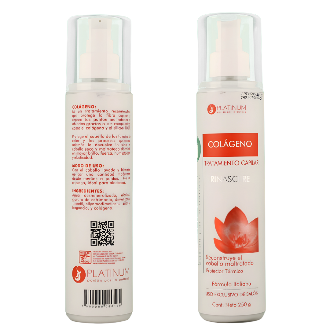 Tratamiento Reconstructor Platinum Rinascere Con Colágeno