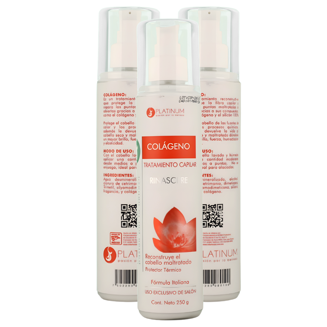 Tratamiento Reconstructor Platinum Rinascere Con Colágeno