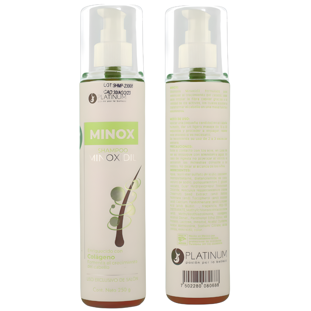 Shampoo Platinum Fomenta El Crecimiento Capilar Con Colageno
