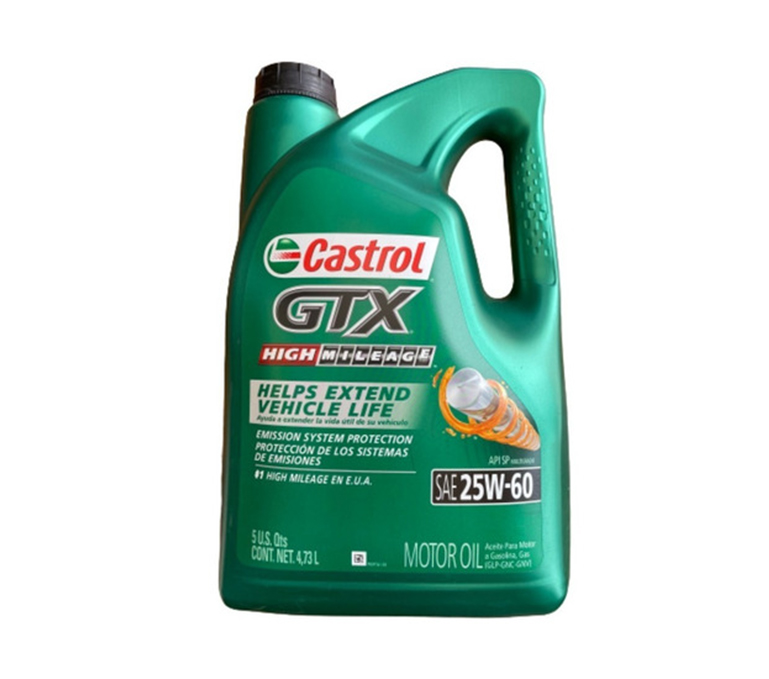 Aceite Castrol GTX 25w60 Alto Kilometraje Garrafa 4.73 litros