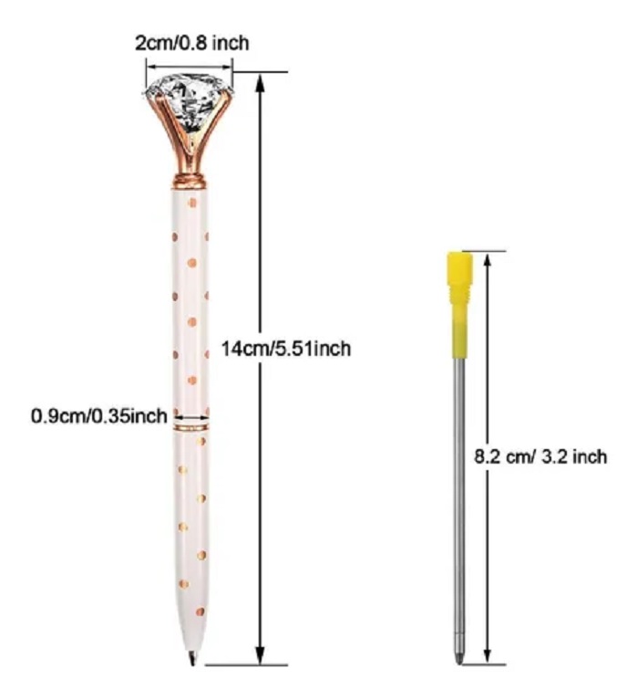 12 Lapiceros Diamante Tornasol