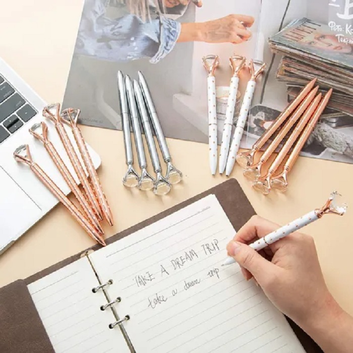 12 Lapiceros Diamante Tornasol