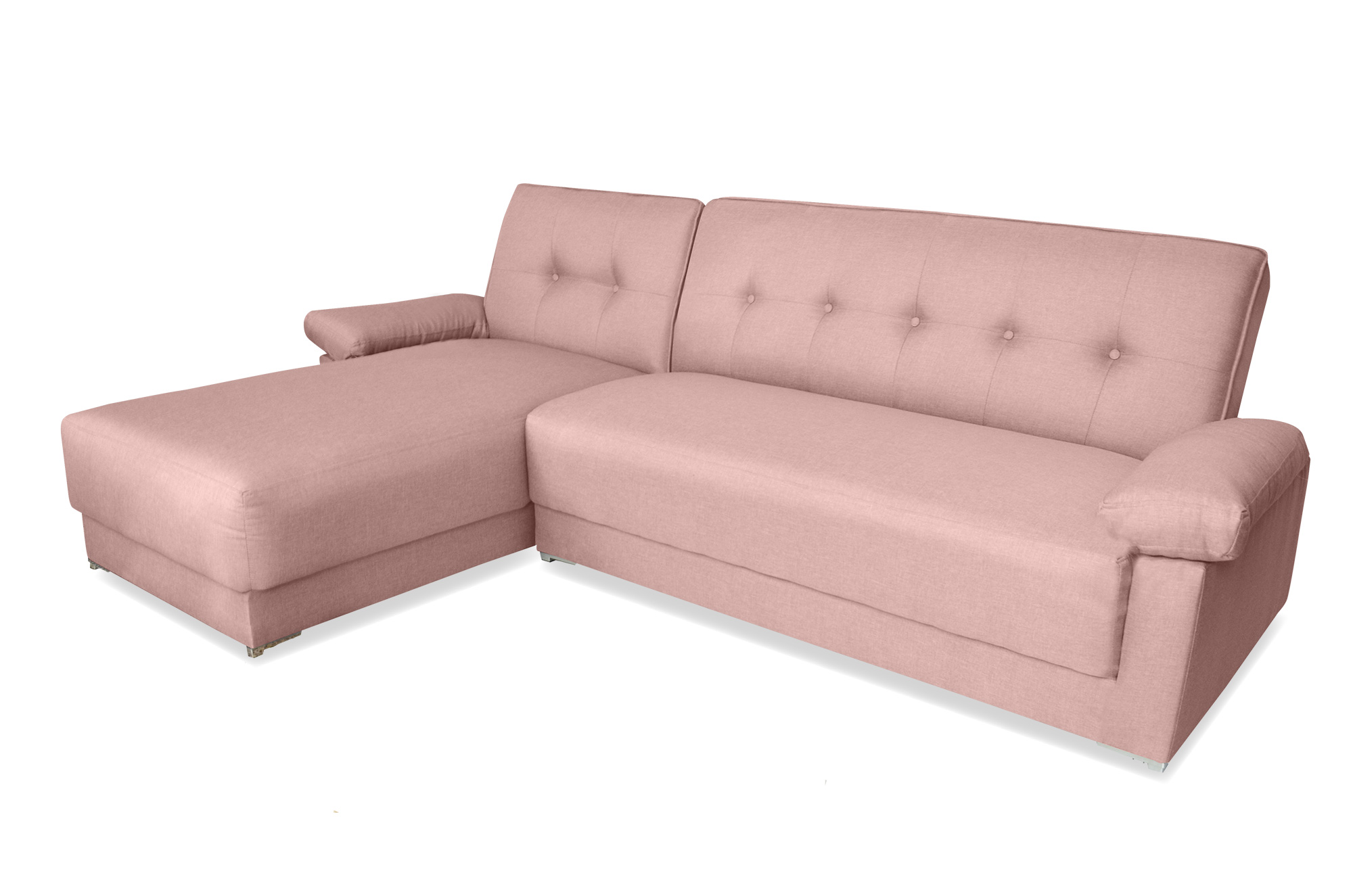 Galiano Sala Esquinera Convertible Sofá Cama Matrimonial Lino Palo de Rosa. El envío cubre un 80% de Territorio Nacional