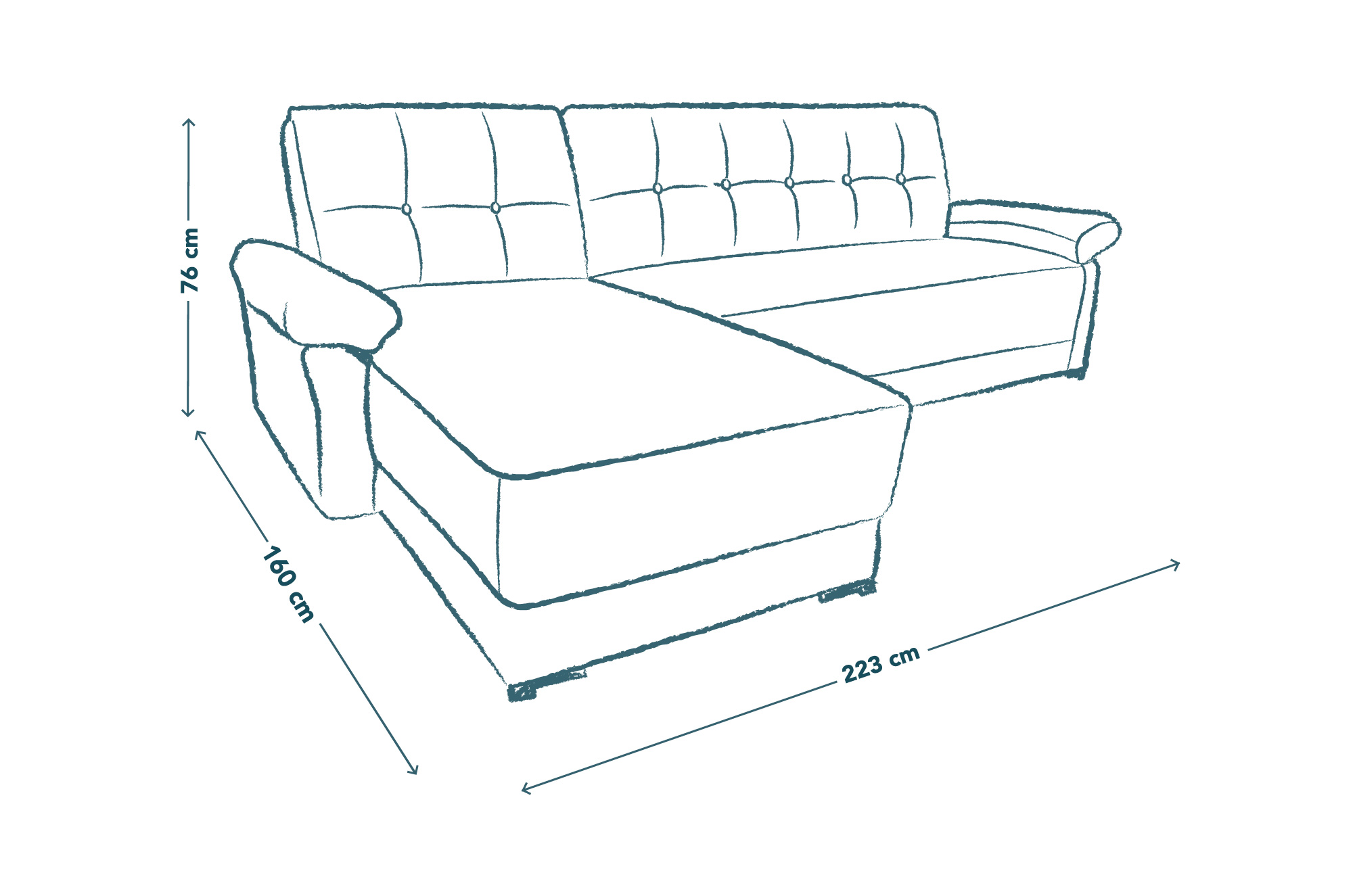 Galiano Sala Esquinera Convertible Sofá Cama Matrimonial Lino Palo de Rosa. El envío cubre un 80% de Territorio Nacional