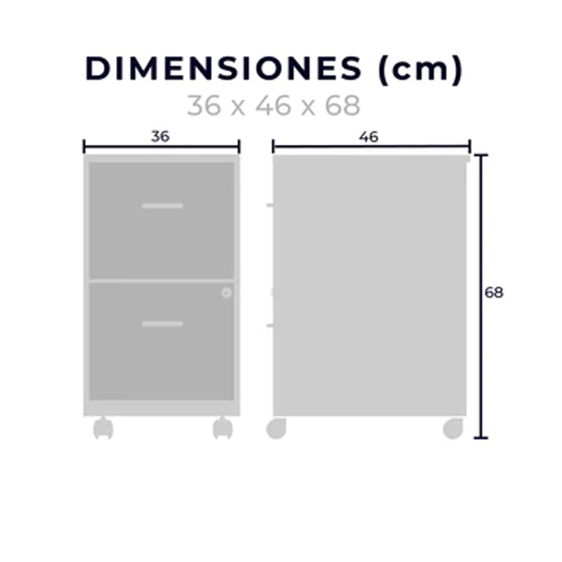 Archivero Metalico con ruedas codimmex