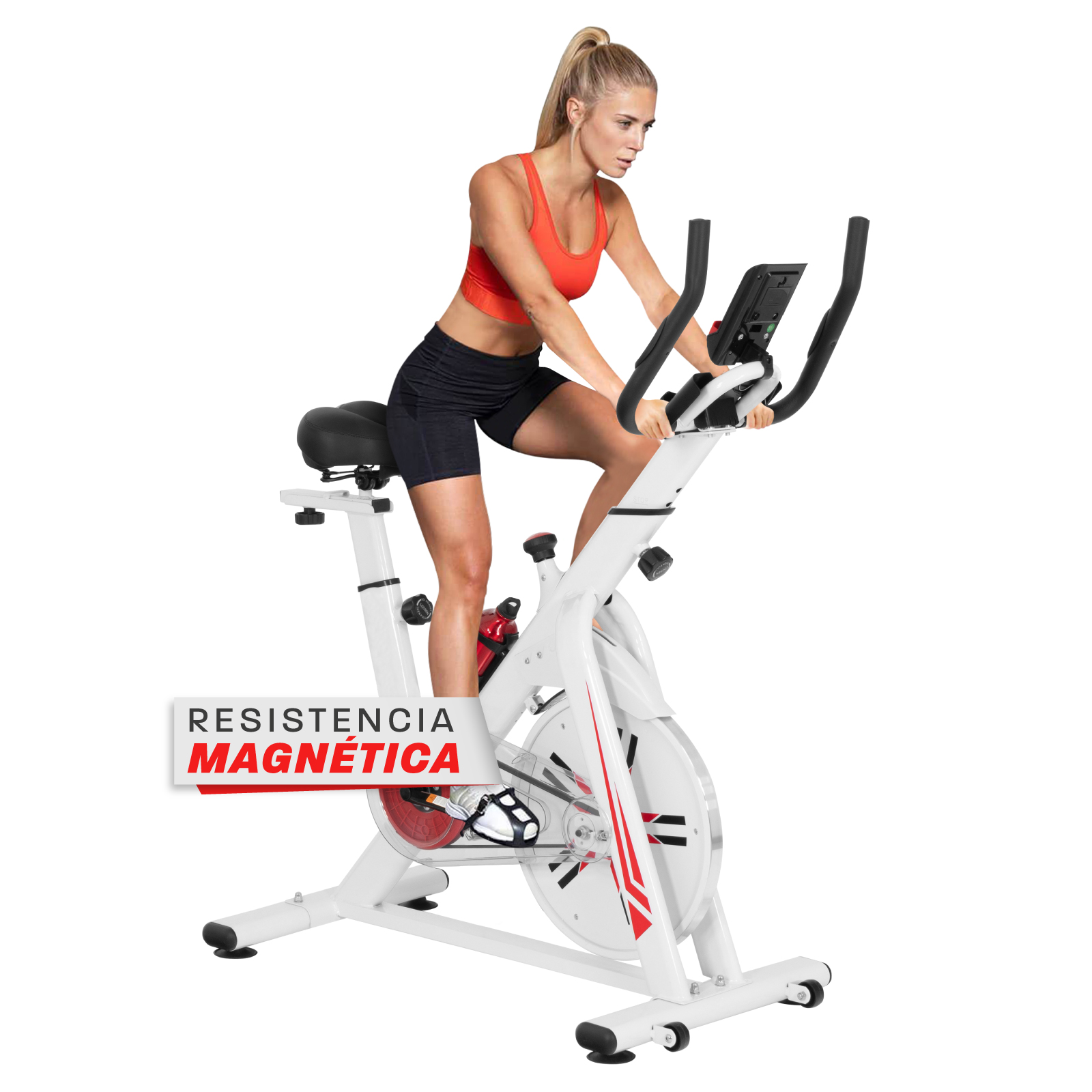 Bicicleta Fija Altera Spinning Magnetica Con Pedal SPD Fitness Inercia 6kg