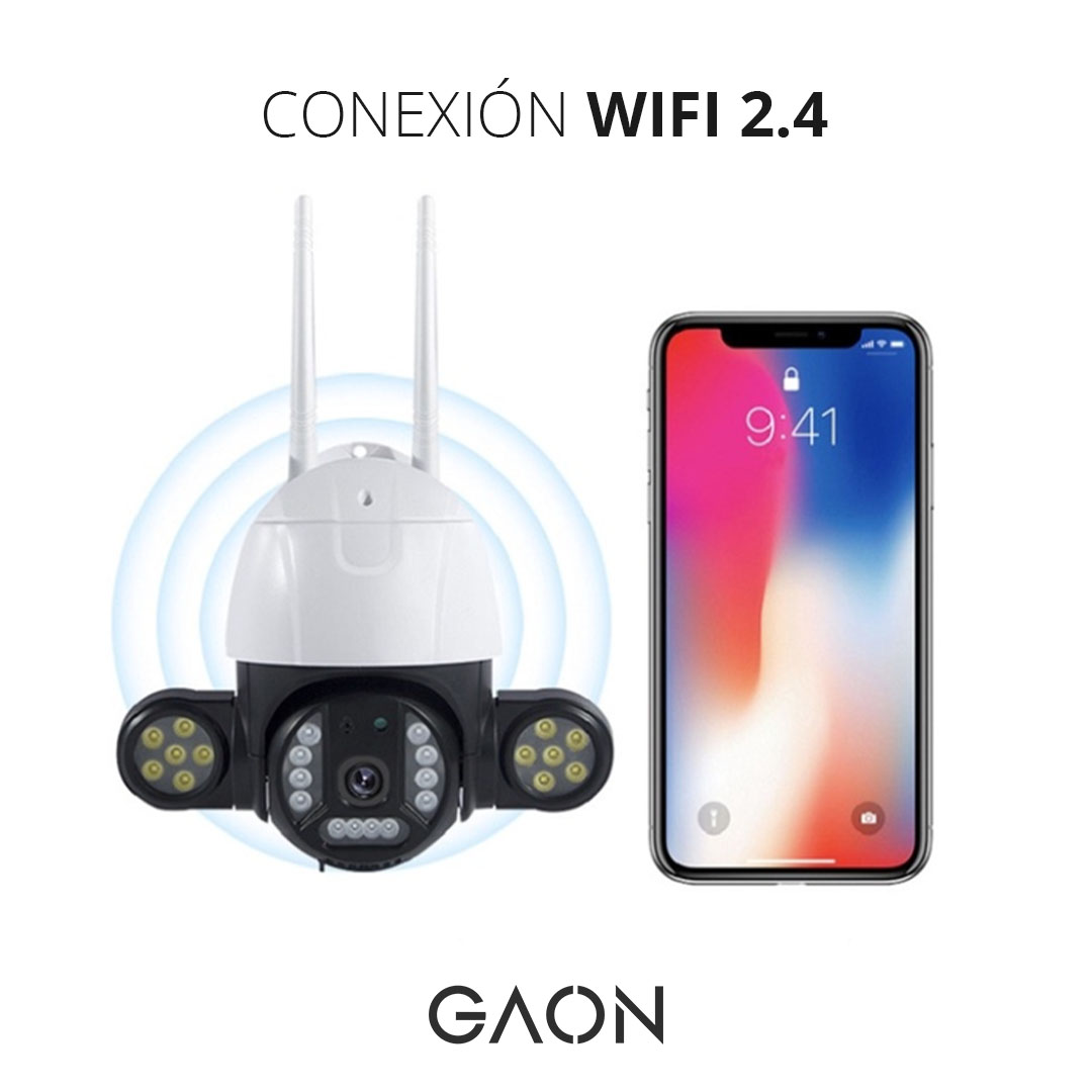 Camara De Seguridad IP Wifi de Vigilancia Con Microfono Y Luz