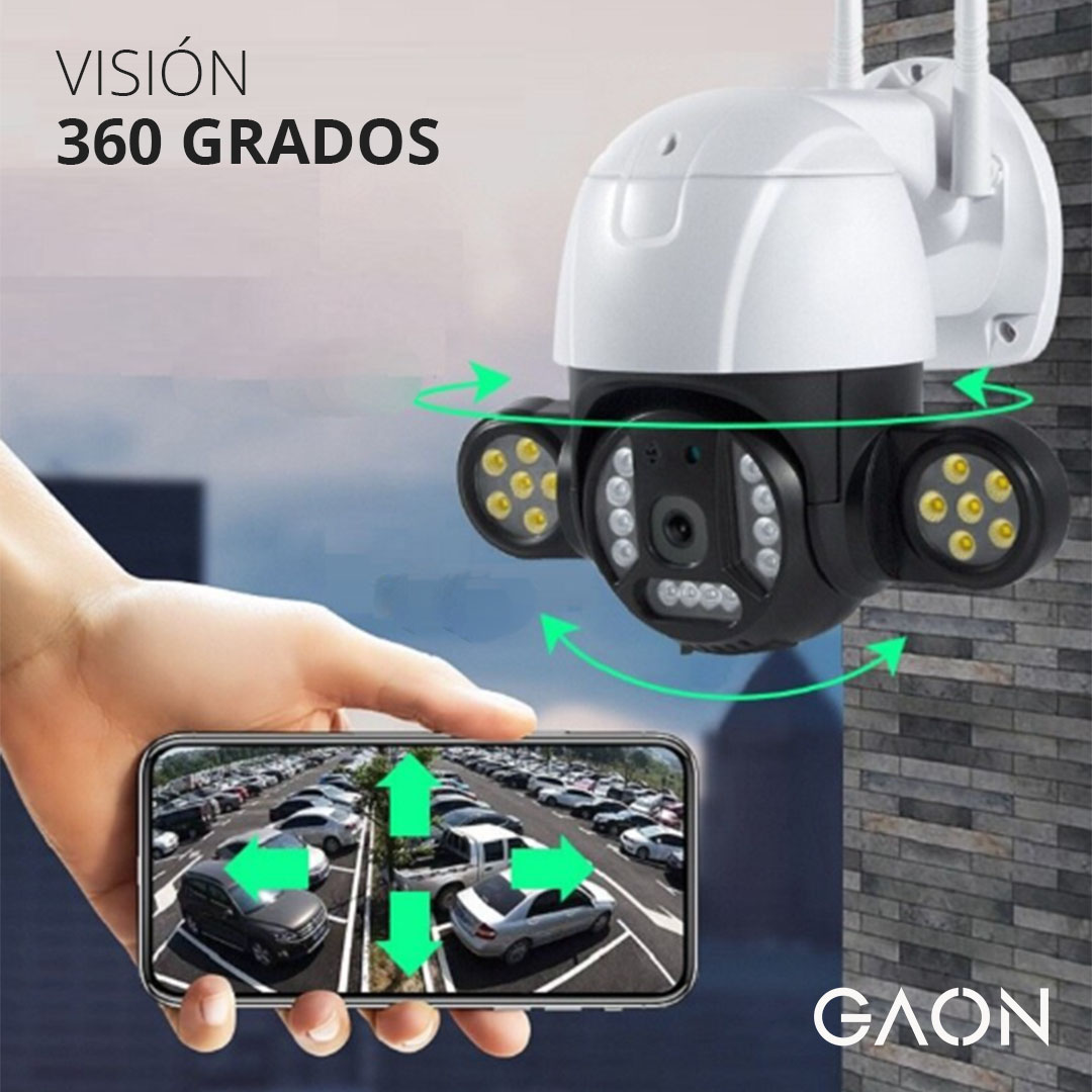 Camara De Seguridad IP Wifi de Vigilancia Con Microfono Y Luz