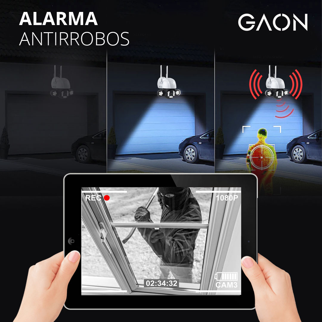 Camara De Seguridad IP Wifi de Vigilancia Con Microfono Y Luz
