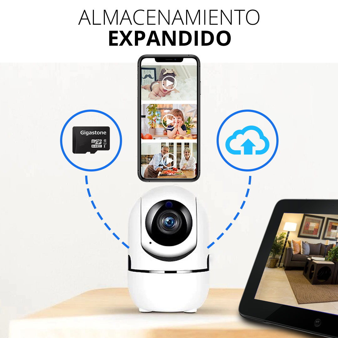 Camara Wifi De Seguridad Y Vigilancia Ip Con Luz Y Microfono