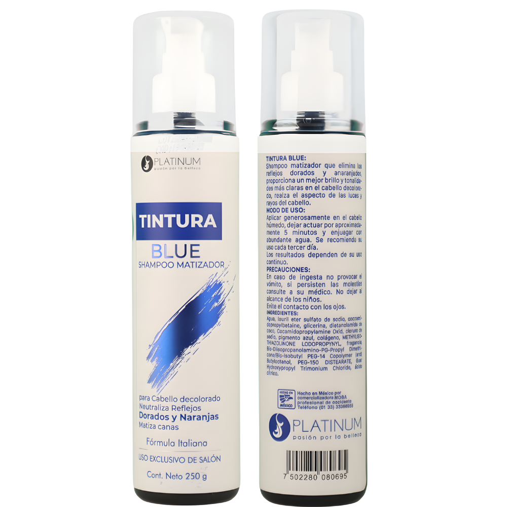 Matizador Profesional Platinum Azul Eliminador De Reflejos