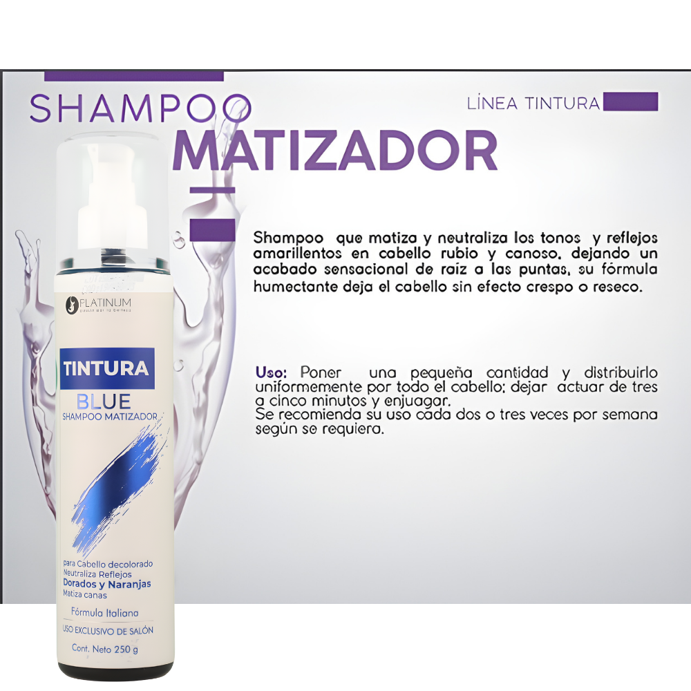 Matizador Profesional Platinum Azul Eliminador De Reflejos