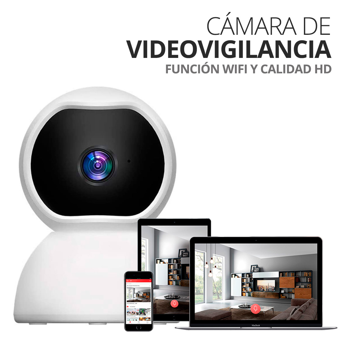 Camara De Vigilancia Y Seguridad Ip Con Sensor De Movimiento