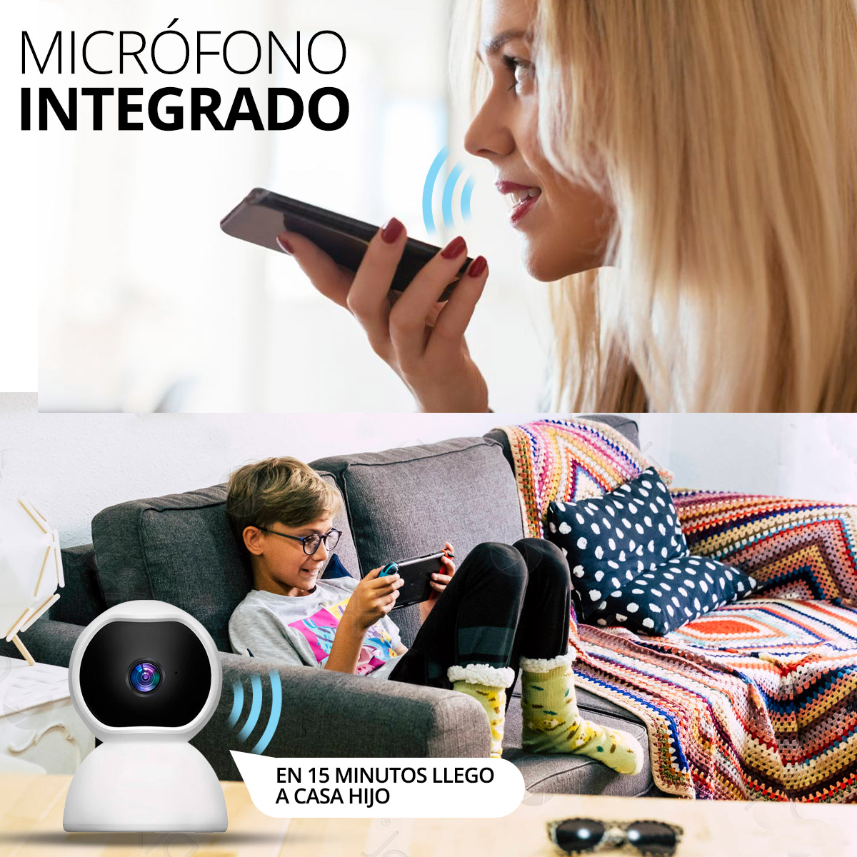 Camara De Vigilancia Y Seguridad Ip Con Sensor De Movimiento