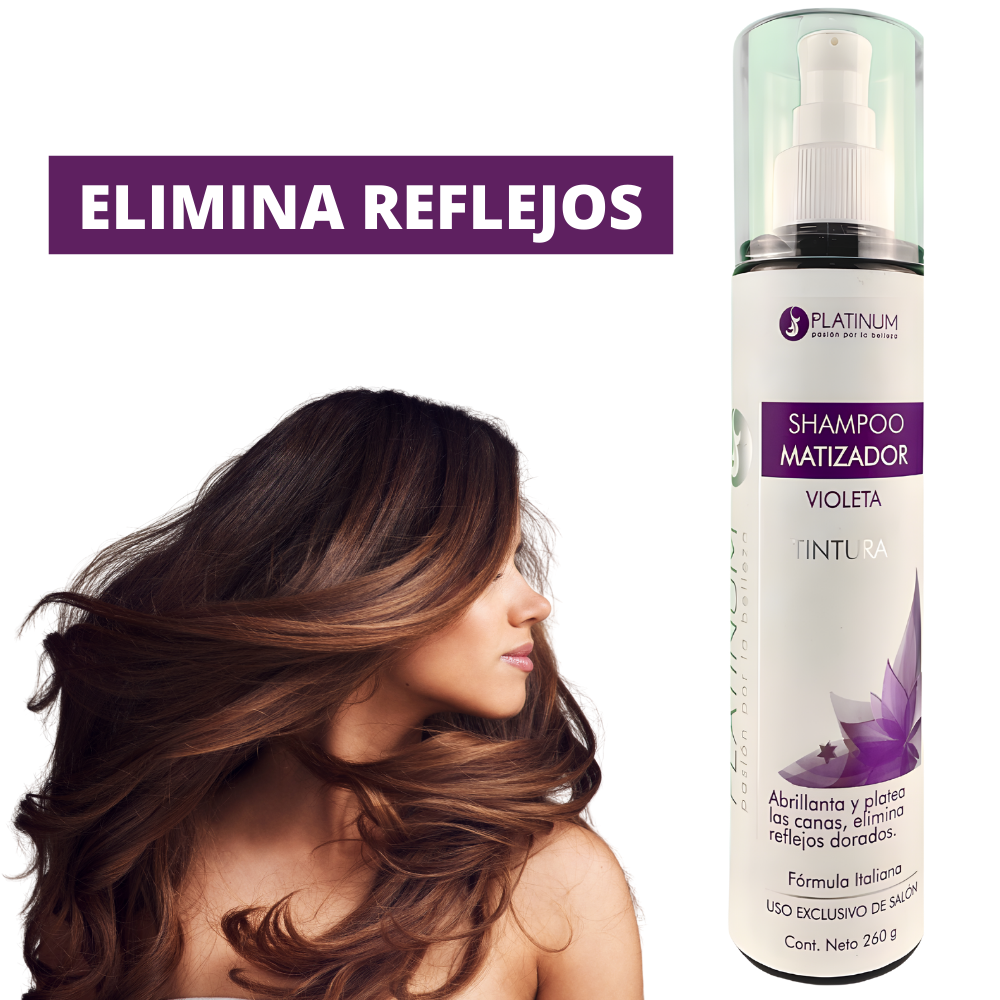Shampoo Matizador Platinum Violeta Abrillanta Y Platea