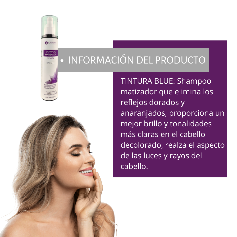 Shampoo Matizador Platinum Violeta Abrillanta Y Platea