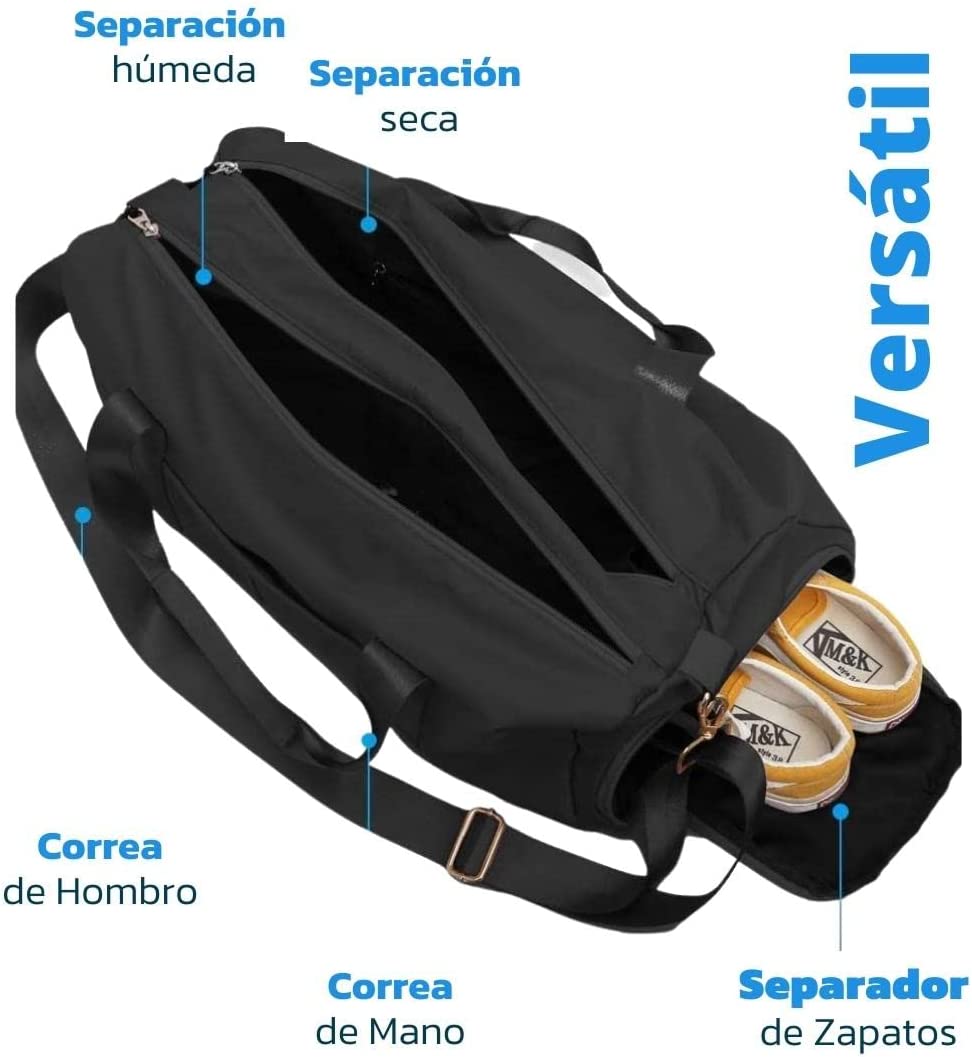 Maleta Deportiva de Mano para Gimnasio Bluelander color Negro