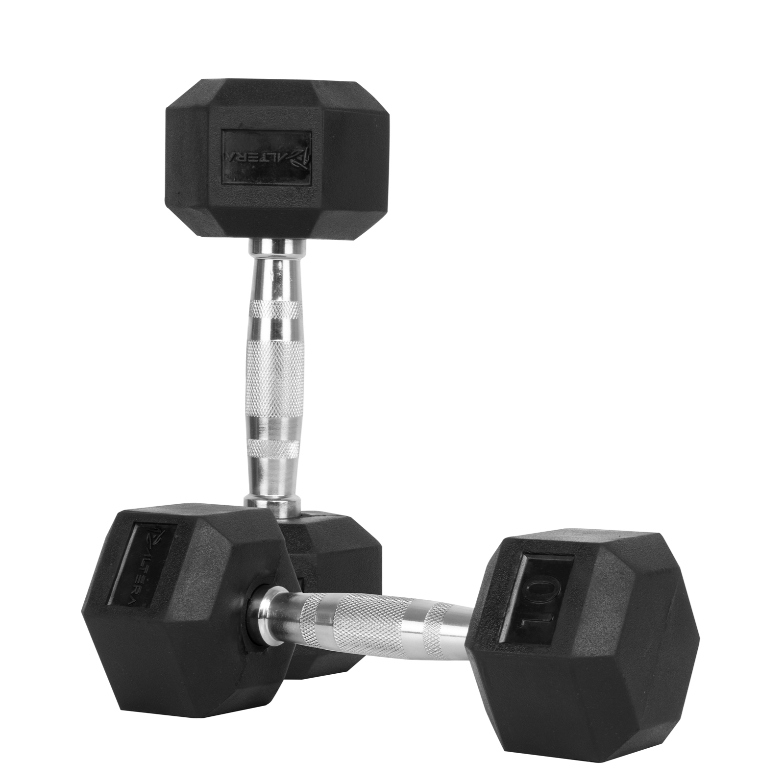 Kit 2 Mancuernas Hexagonales Acero Forro De Neopreno 10 lbs