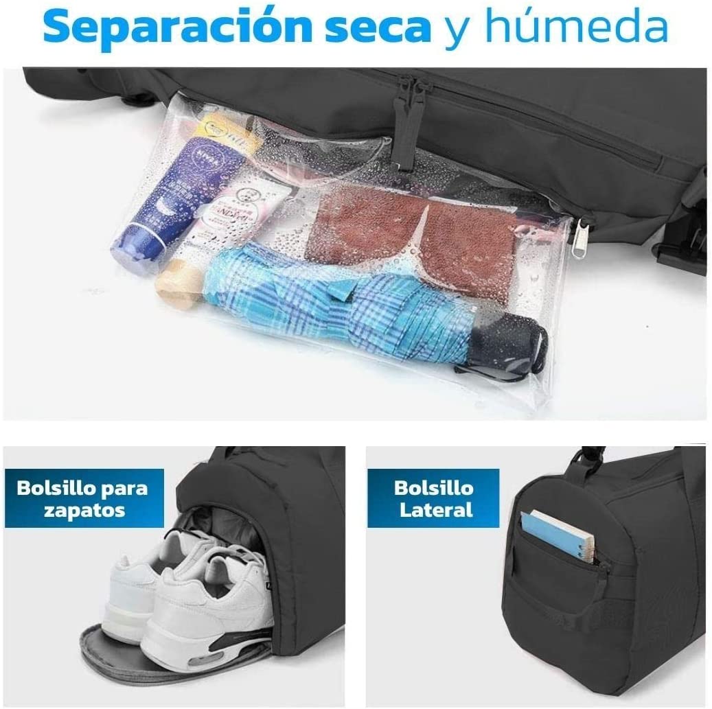 Maleta Deportiva de Mano para Gimnasio Bluelander color Negro