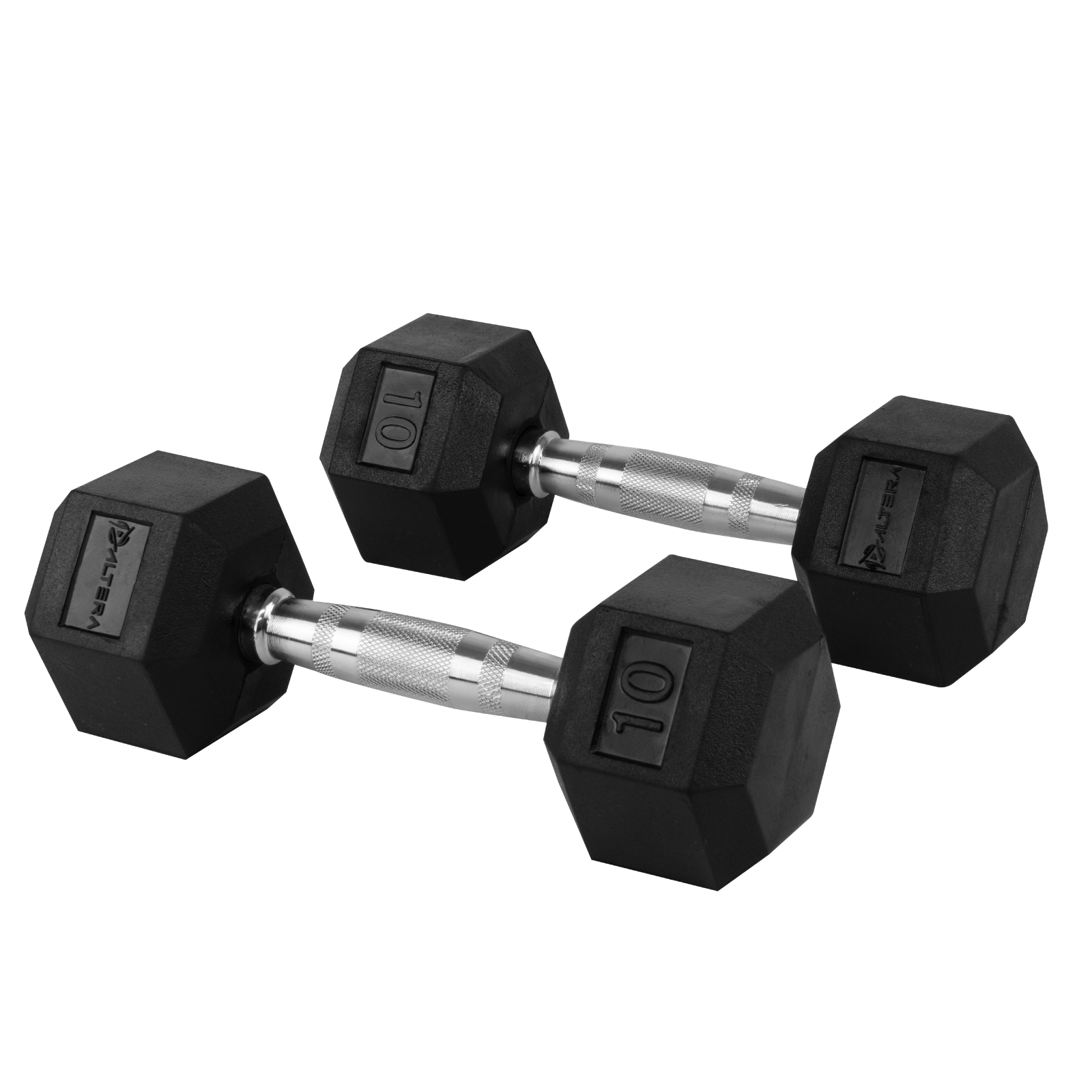 Kit 2 Mancuernas Hexagonales Acero Forro De Neopreno 10 lbs