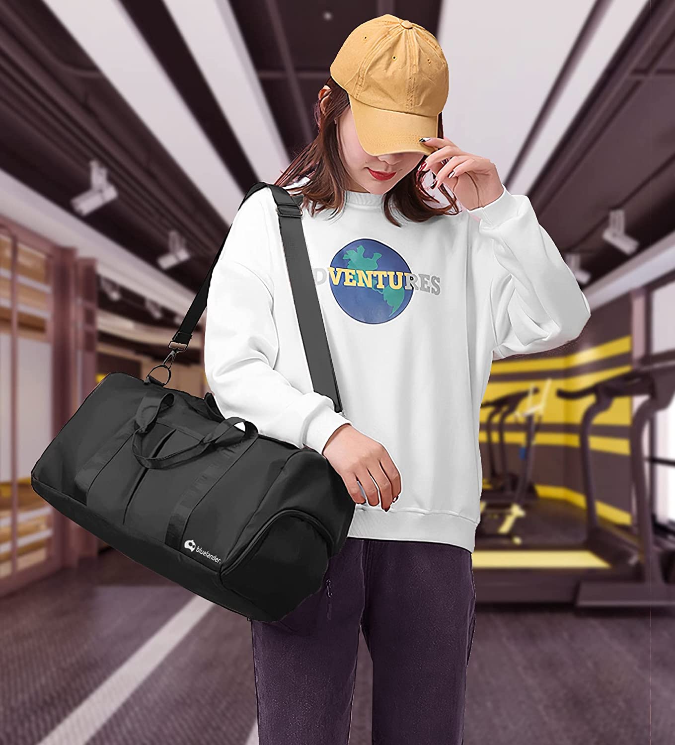 Maleta Deportiva de Mano para Gimnasio Bluelander color Negro