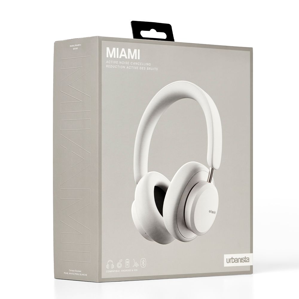 Audífono Inalámbrico Over Ear ANC Miami Urbanista Color Blanco