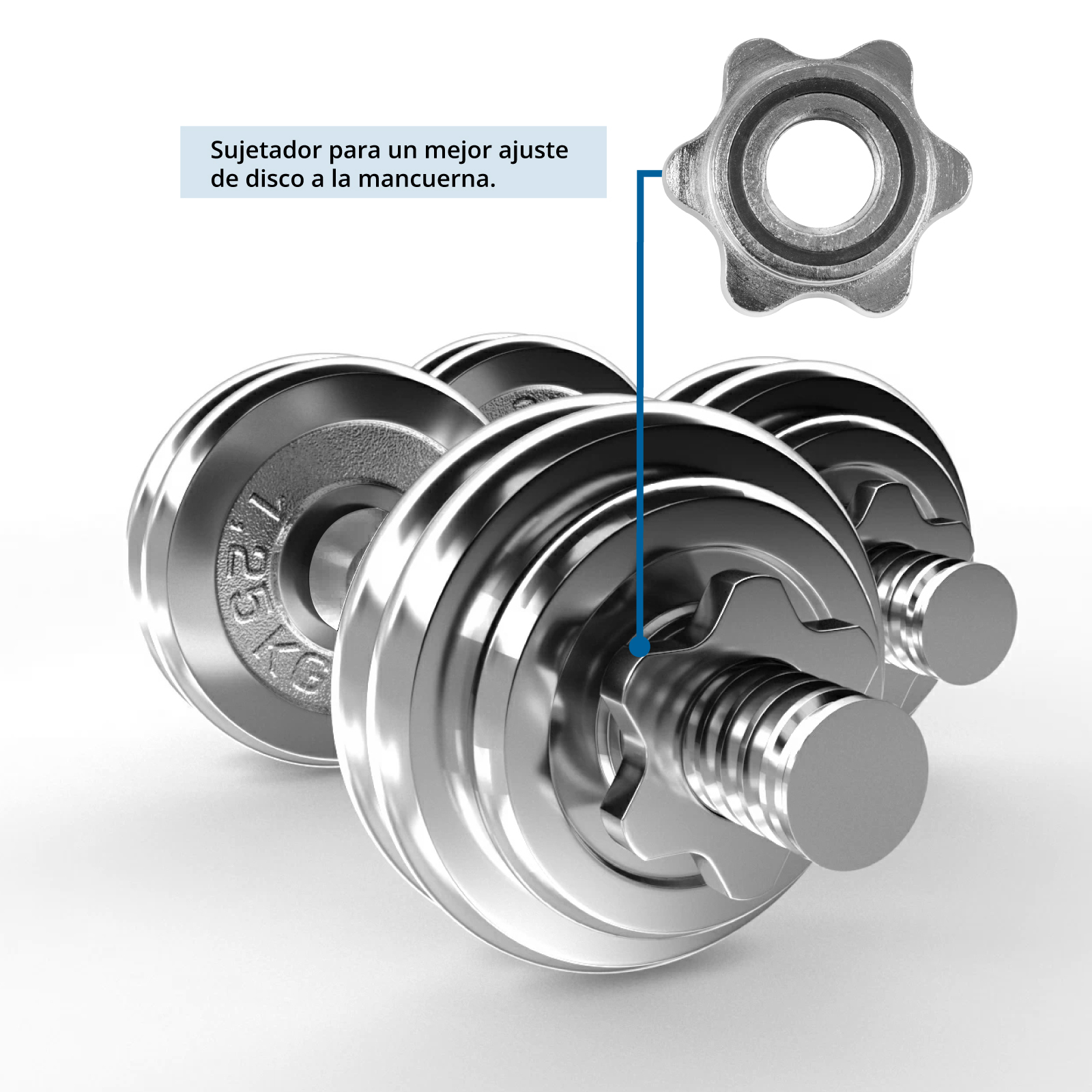 Set de barras y mancuernas 50kg