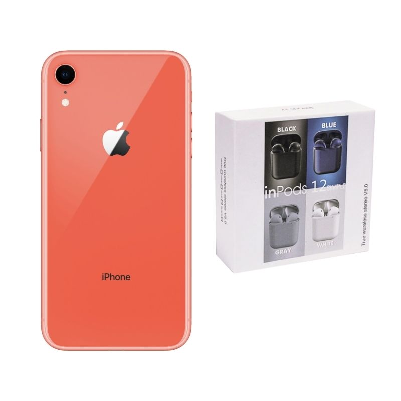 Celular Iphone Xr Reacondicionado 64gb Rojo Más Audífonos Genéricos