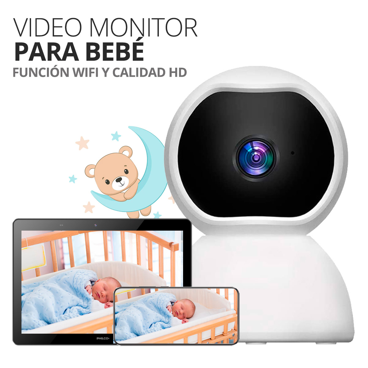 Monitor Para Bebe Camara De Vigilancia Y Seguridad Wifi Ip