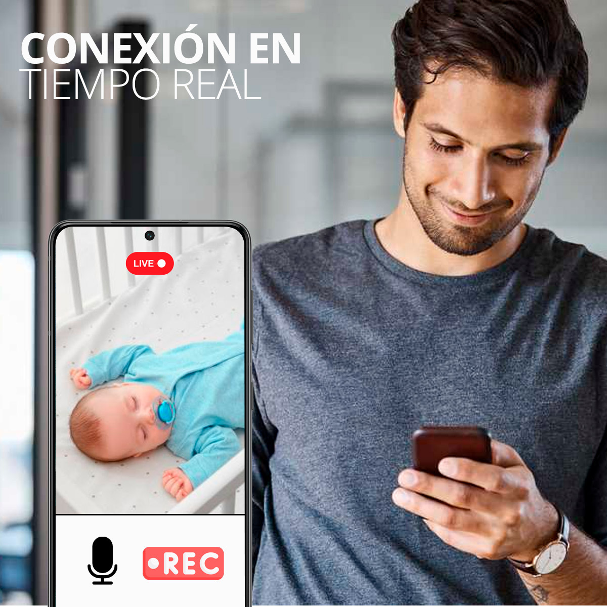 Monitor Para Bebe Camara De Vigilancia Y Seguridad Wifi Ip