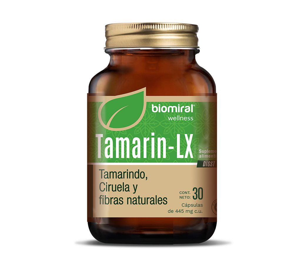 Tamarin LX, 30 Capsulas, 445mg c/u, Tamarindo, Ciruela y Fibras Naturales