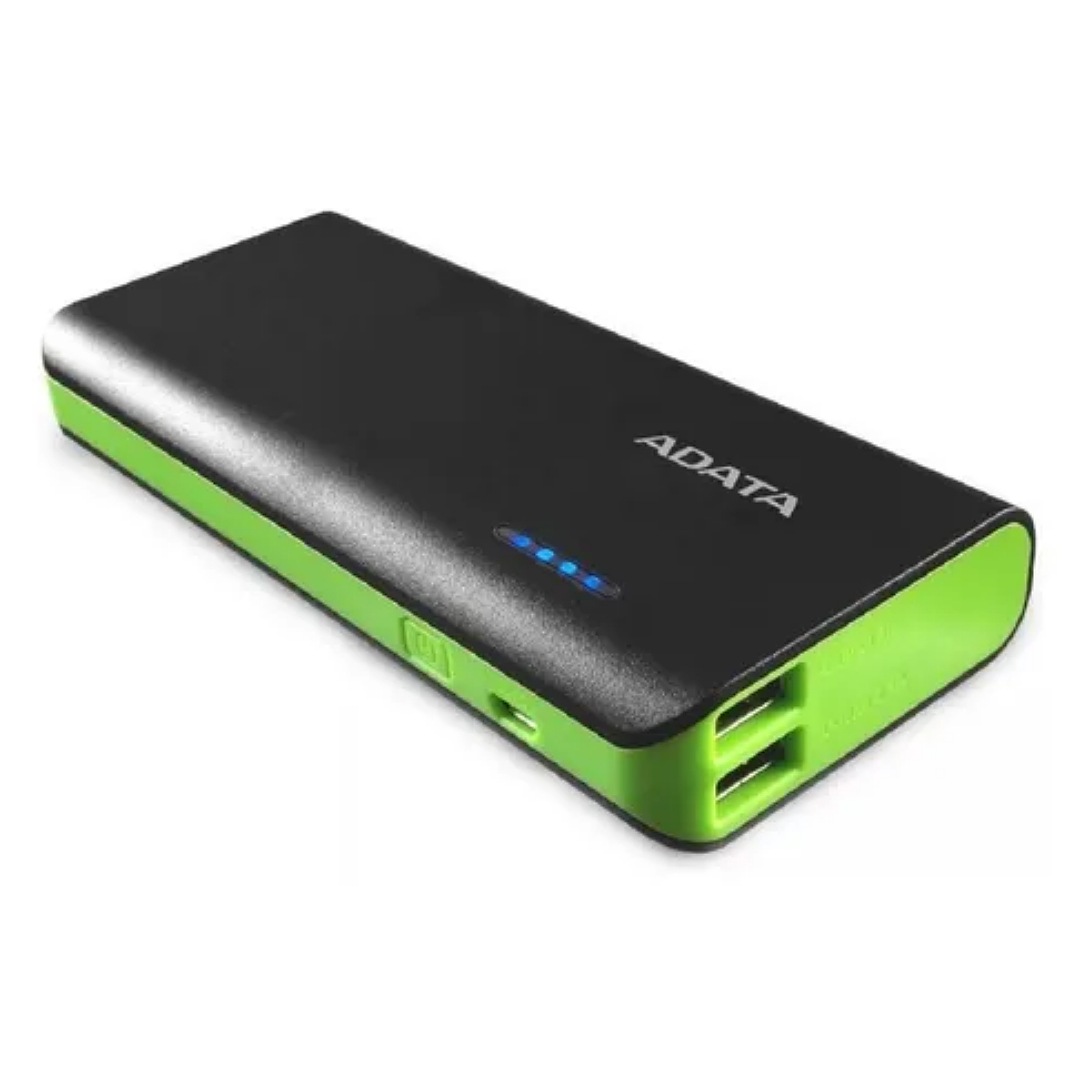 Power Bank 10000mah Adata Pt100 Bateria Portatil Led Negro