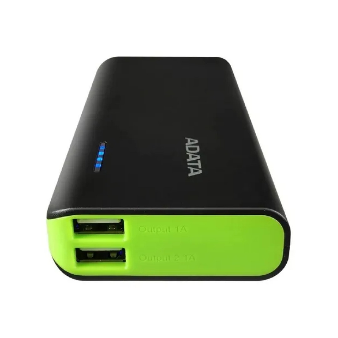 Power Bank 10000mah Adata Pt100 Bateria Portatil Led Negro