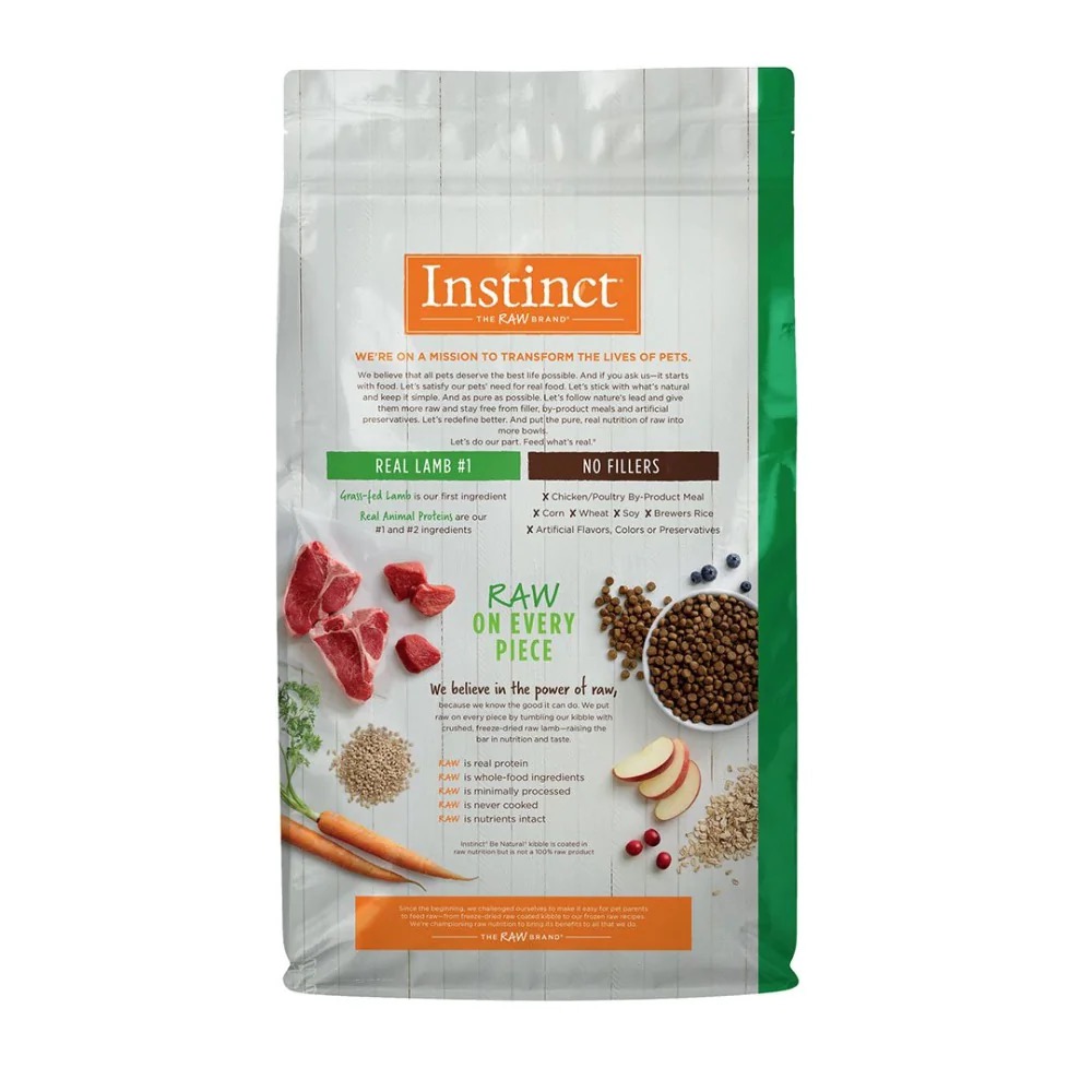Instinct Be Natural Alimento para perro con Carne de Cordero 10.8 kg.