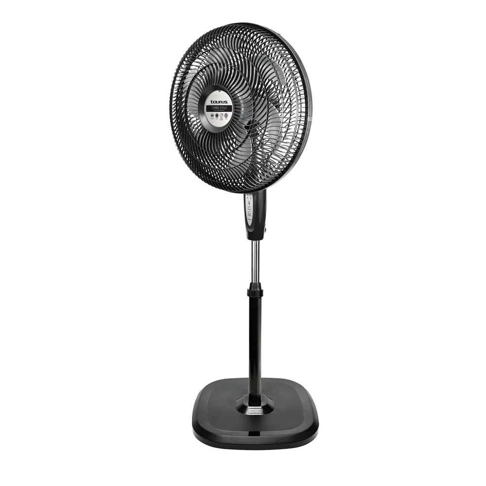 VENTILADOR DE PEDESTAL 18P 3VEL C/CONTROL REMOTO NEGRO TAURUS MODELO TURBO CYCLE