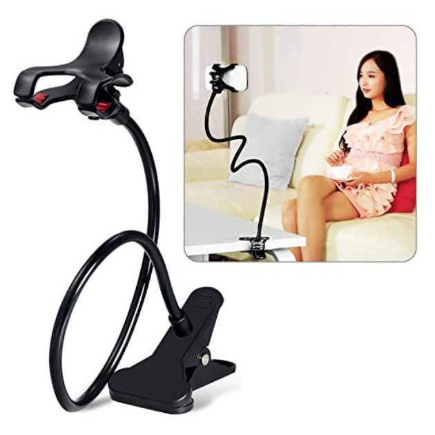 Soporte Flexible Pinza para Celular Negro