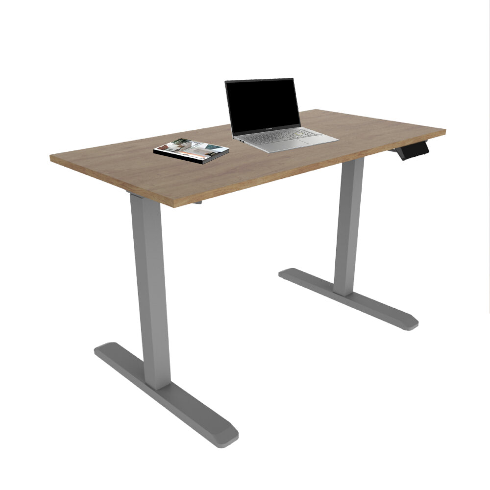 Línea Italia Escritorio Eléctrico Livello 526 | Altura Programable y Ajustable/Color Eucalipto | Diseño Ergonómico y Moderno con Tecnología Que Brinda Bienestar al Trabajar 