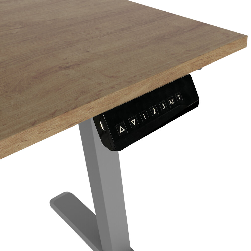 Línea Italia Escritorio Eléctrico Livello 526 | Altura Programable y Ajustable/Color Eucalipto | Diseño Ergonómico y Moderno con Tecnología Que Brinda Bienestar al Trabajar 