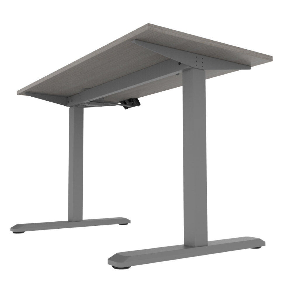 Línea Italia Escritorio Eléctrico Livello 527 | Altura Programable y Ajustable/Color Ceniza | Diseño Ergonómico y Moderno con Tecnología Que Brinda Bienestar al Trabajar 