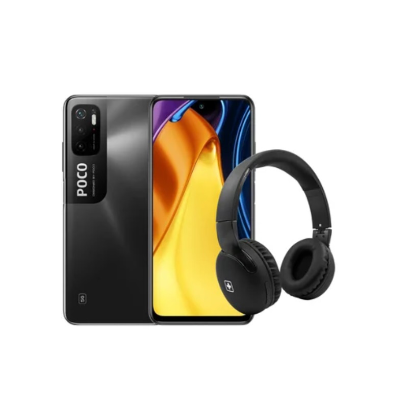 Celular Xiaomi Poco M3 PRO Dual SIM 128GB 6GB Negro + Audifonos