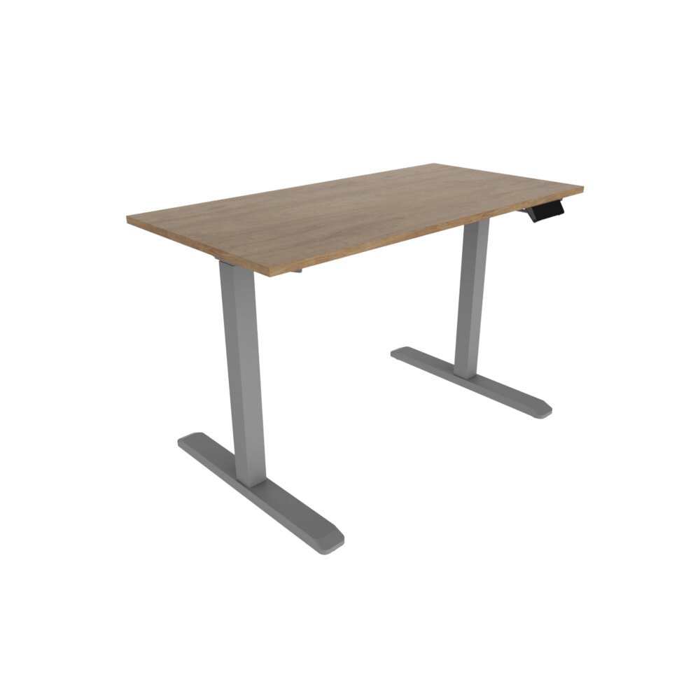 Línea Italia Escritorio Eléctrico Livello 527 | Altura Programable y Ajustable/Color Eucalipto | Diseño Ergonómico y Moderno con Tecnología Que Brinda Bienestar al Trabajar 