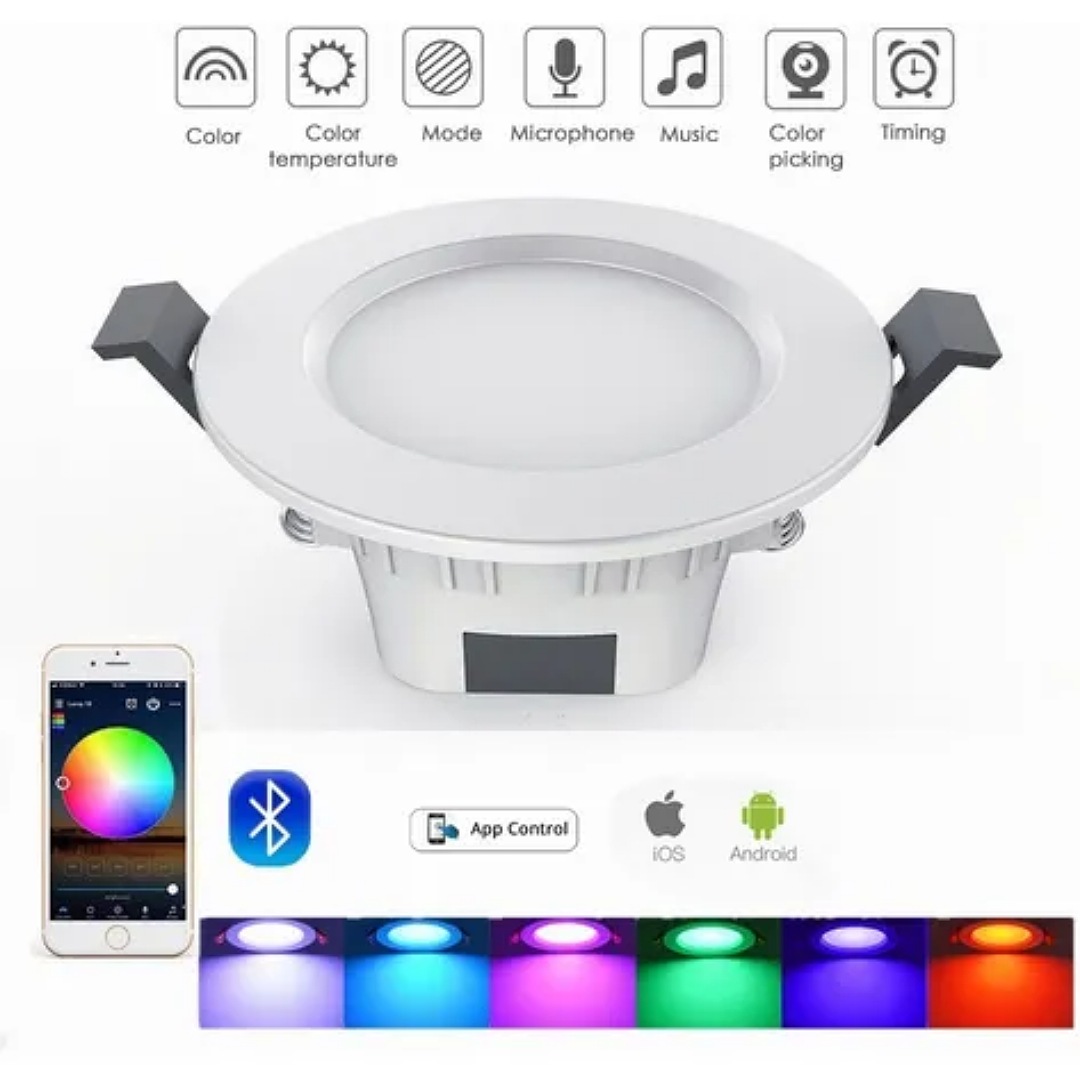 Lampara Luz Led De Techo Bluetooth Inteligente Lámpara Rgb