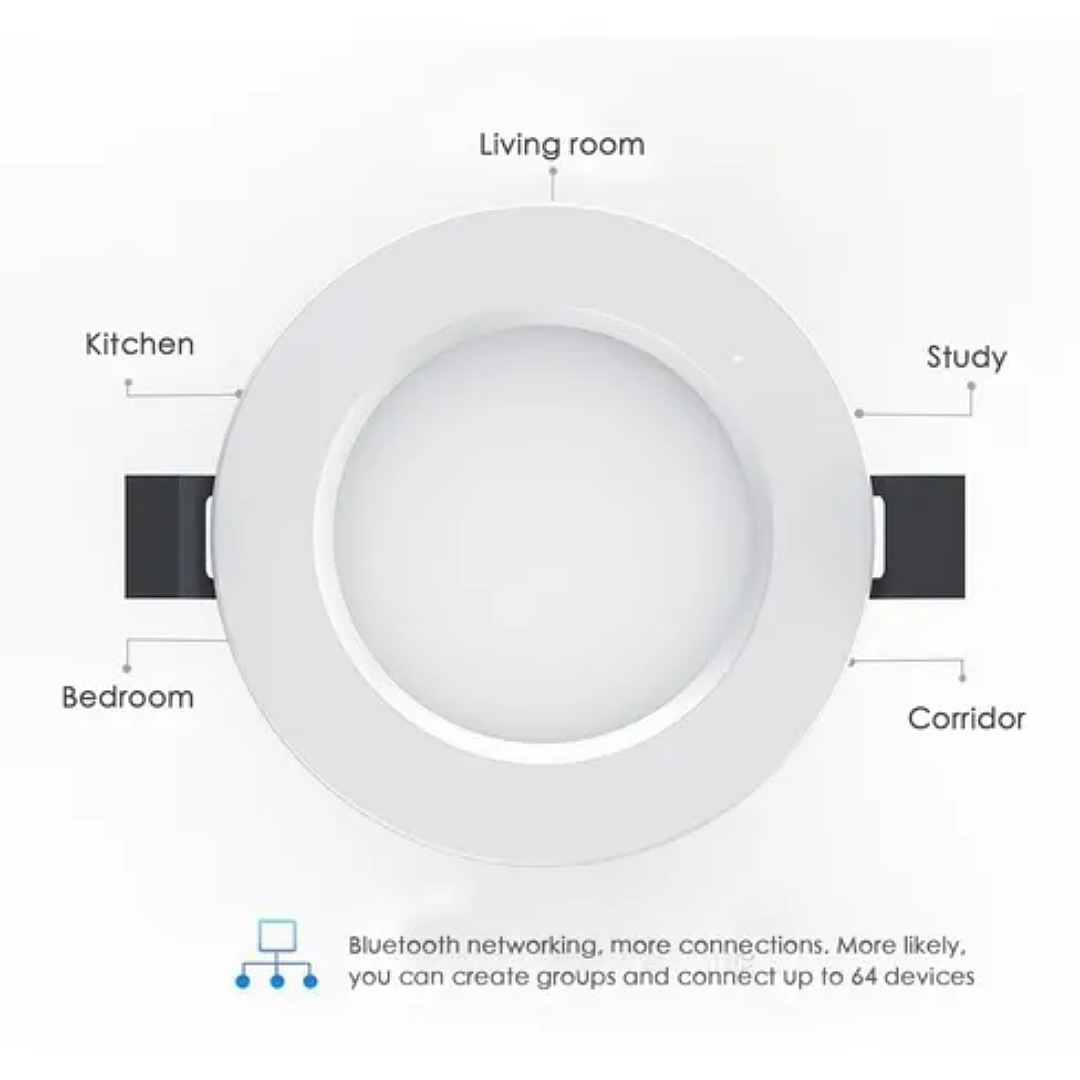 Lampara Luz Led De Techo Bluetooth Inteligente Lámpara Rgb