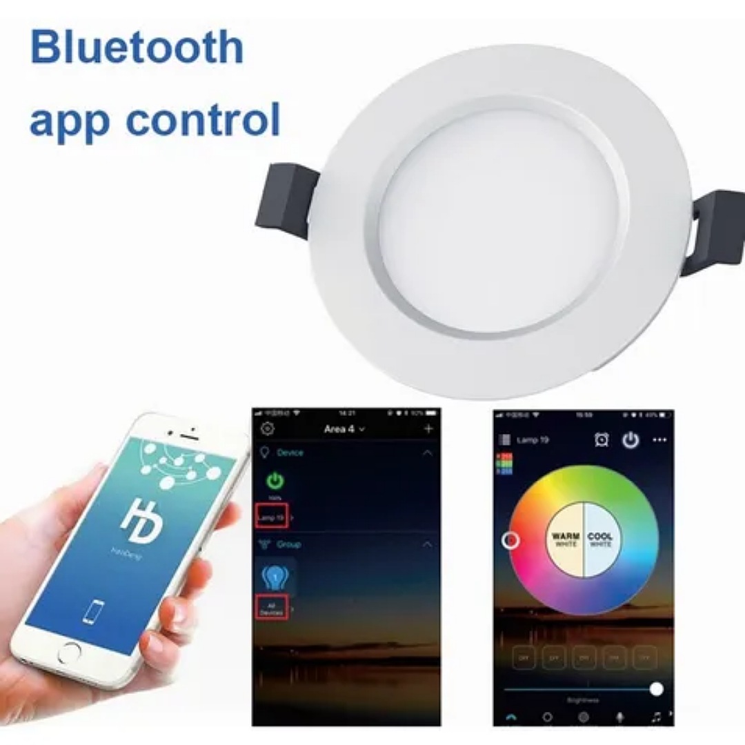 Lampara Luz Led De Techo Bluetooth Inteligente Lámpara Rgb