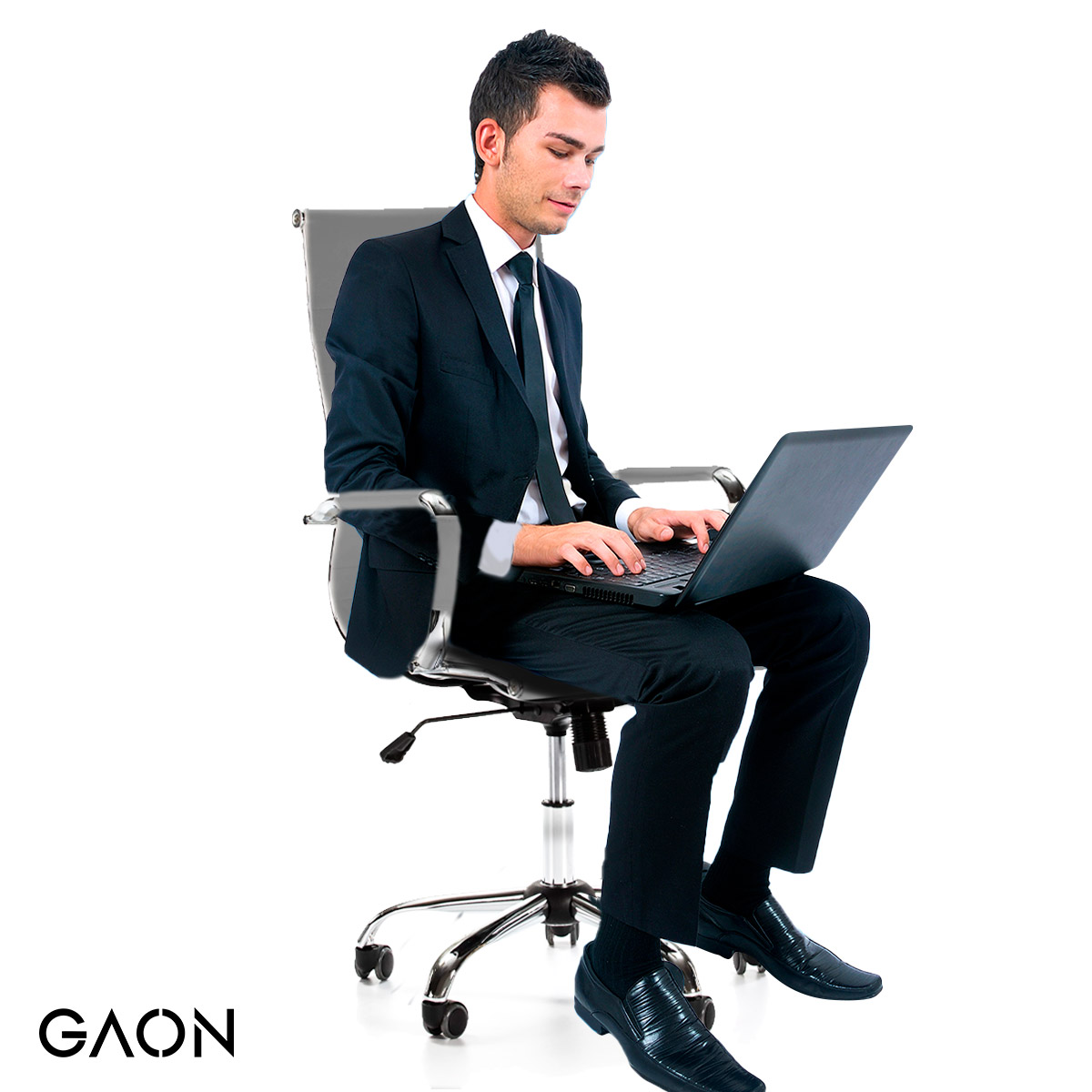 Set de 2 Sillas Ejecutivas Ergonomica Ajustable De Lujo  