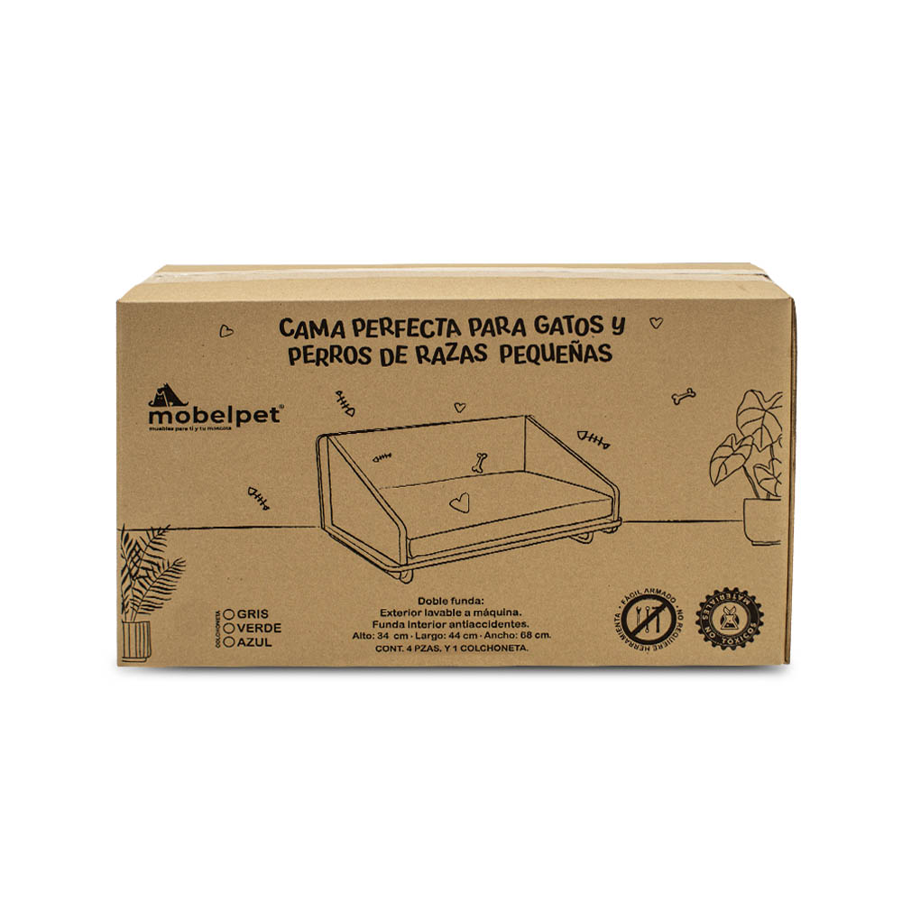 Cama Modelo Pug Chica - Mueble para Gatos y Perros de razas pequeñas