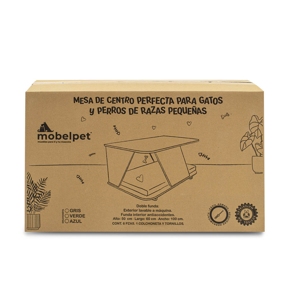 Mesa de Centro Modelo L A - Mueble para Gatos y Perros de razas pequeñas